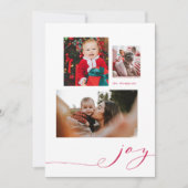 Eenvoudige joy Multi-Photo Holiday Card Kaart (Voorkant)