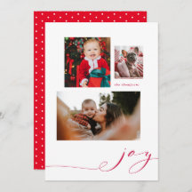 Eenvoudige joy Multi-Photo Holiday Card