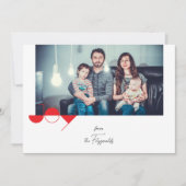 Eenvoudige Joy Photo Christmas-Kaart Kaart (Voorkant)