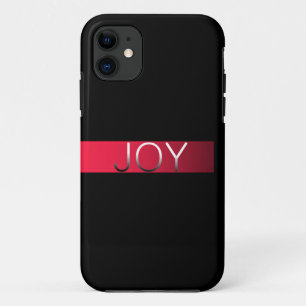 Eenvoudige JOY Pink Black iPhone 11 Hoesje