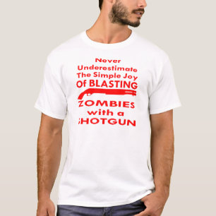 Eenvoudige joy van blastende zombiës met een gewe t-shirt