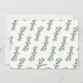 Eenvoudige Joy Wreath Dark Grey kerstfoto Feestdagenkaart (Achterkant)