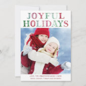 Eenvoudige JOYFUL-FEESTDAGEN Foto Feestdagenkaart (Voorkant)