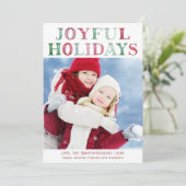 Eenvoudige JOYFUL-FEESTDAGEN Foto Feestdagenkaart (Staand voorkant)