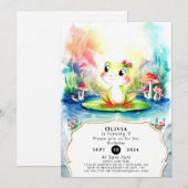 Eenvoudige Joyful Frog Verjaardag Kaart (Voorkant / Achterkant)