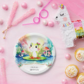 Eenvoudige Joyful Frog Verjaardag Papieren Bordje (Feest)