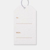 Eenvoudige JOYFUL Red Gold White-minimalistische f Cadeaulabel (Achterkant)
