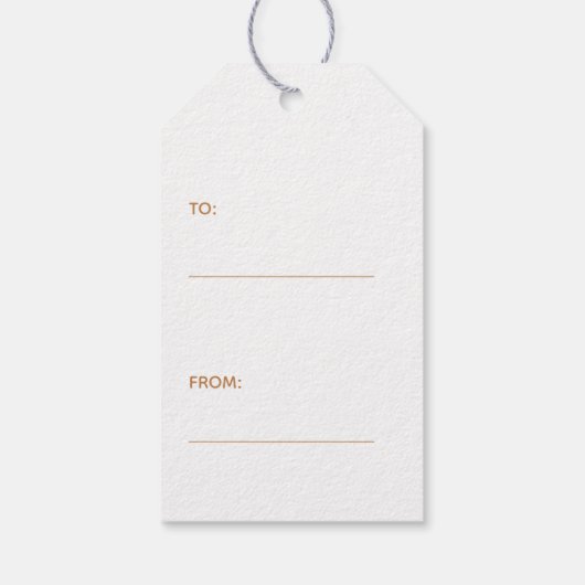 Eenvoudige JOYFUL Red Gold White-minimalistische f Cadeaulabel (Achterkant)