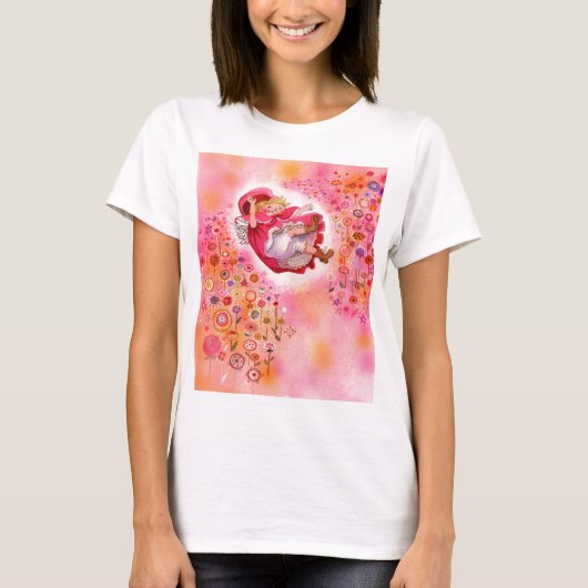 Eenvoudige Joys - Happy Flowers vanmiddag weinig r T-shirt (Voorkant)
