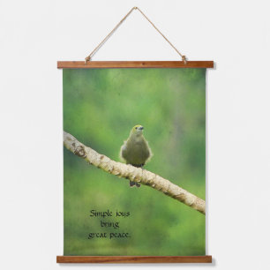 Eenvoudige Joys Hout Bovenwerk Wandtapijt Hangend Wandkleed
