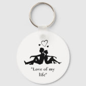 Eenvoudige Jubileum Valentijnsdag Foto Sleutelhanger (Achterkant)