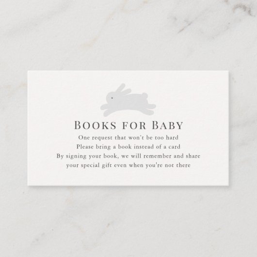 Eenvoudige Jumping Bunny Book Request Enclosure Ca Informatiekaartje (Voorkant)