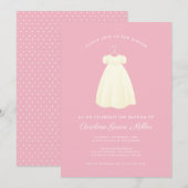 Eenvoudige jurk doopsel diner viering uitnodiging (Voorkant / Achterkant)