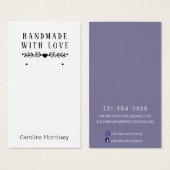 Eenvoudige juwelen die Paarse Kaart weergeven (Voorkant /achterkant)