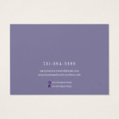 Eenvoudige juwelen Ketting display Paarse Kaart (Achterkant)