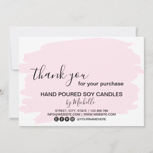 Eenvoudige kaarszorg Hartelijk dank Je kaart voegt (Achterkant)