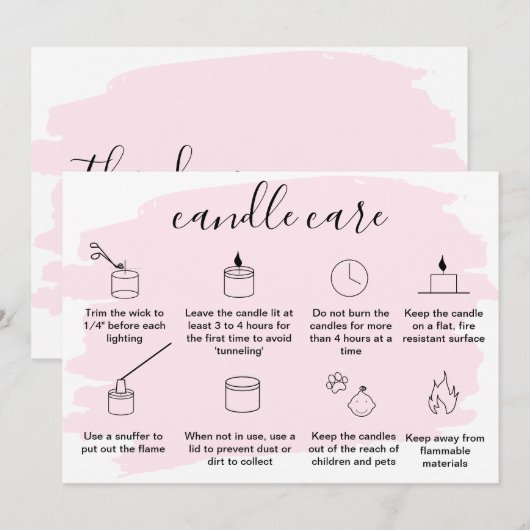 Eenvoudige kaarszorg Hartelijk dank Je kaart voegt (Voorkant / Achterkant)