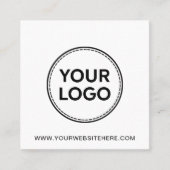 Eenvoudige kaarszorginstructies / je Logo-q toevoe Vierkante Visitekaartje (Voorkant)