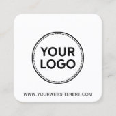 Eenvoudige kaarszorginstructies / voeg uw Logo toe Vierkante Visitekaartje (Voorkant)