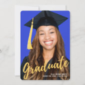 Eenvoudige Kaart Aankondiging Afstuderen foto's (Voorkant)