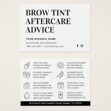 Eenvoudige Kaart Brow Tint Aftercare Instructions