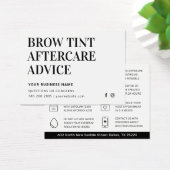 Eenvoudige Kaart Brow Tint Aftercare Instructions (Bureau)