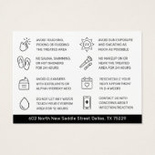 Eenvoudige Kaart Brow Tint Aftercare Instructions (Achterkant)