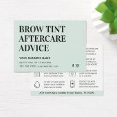 Eenvoudige Kaart Brow Tint Aftercare Instructions (Bureau)