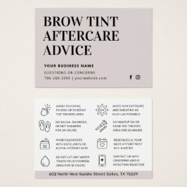 Eenvoudige Kaart Brow Tint Aftercare Instructions