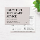 Eenvoudige Kaart Brow Tint Aftercare Instructions (Bureau)