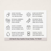 Eenvoudige Kaart Brow Tint Aftercare Instructions (Achterkant)