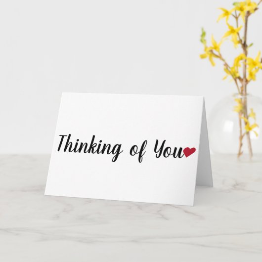 Eenvoudige kaart 'Denk aan je' (Gele Bloem)