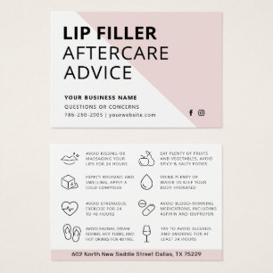 Eenvoudige Kaart "Lip Filler Aftercare Instruction