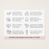 Eenvoudige Kaart "Lip Filler Aftercare Instruction (Achterkant)