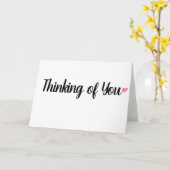 Eenvoudige kaart met denk aan jou (Gele Bloem)