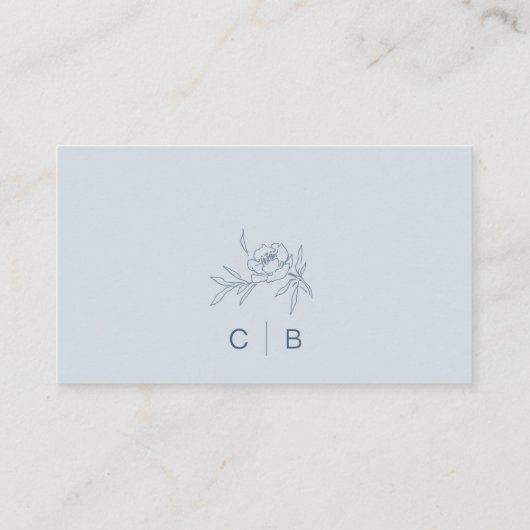 Eenvoudige Kaart met een blauw stofpatroon (Achterkant)