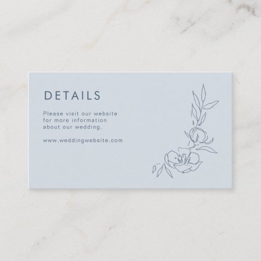 Eenvoudige Kaart met een blauw stofpatroon (Voorkant)