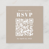 Eenvoudige Kaart QR-code RSVP-behuizing voor boogf (Voorkant)