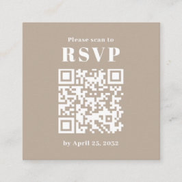 Eenvoudige Kaart QR-code RSVP-behuizing voor boogf