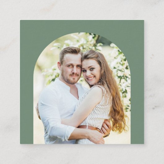 Eenvoudige Kaart QR-code RSVP-behuizing voor boogf (Achterkant)