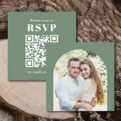 Eenvoudige Kaart QR-code RSVP-behuizing voor boogf