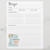 Eenvoudige Kaart van flessenbakkerij met mixer (Achterkant)