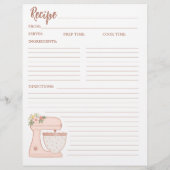 Eenvoudige Kaart van flessenbakkerij met mixer (Achterkant)