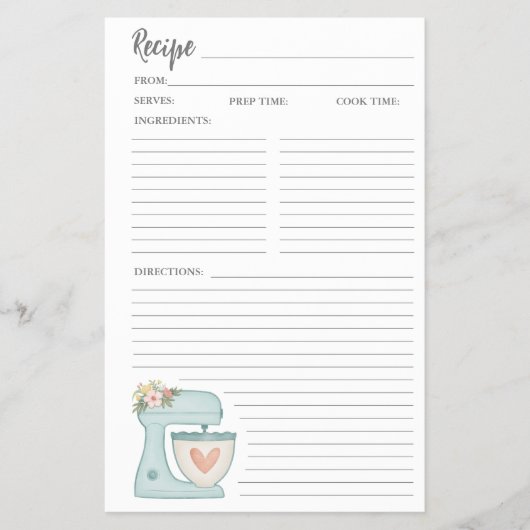 Eenvoudige Kaart van flessenbakkerij met mixer (Voorkant)