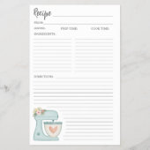 Eenvoudige Kaart van flessenbakkerij met mixer (Achterkant)