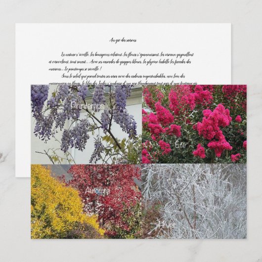 Eenvoudige kaart van het nieuwe jaar (Voorkant / Achterkant)