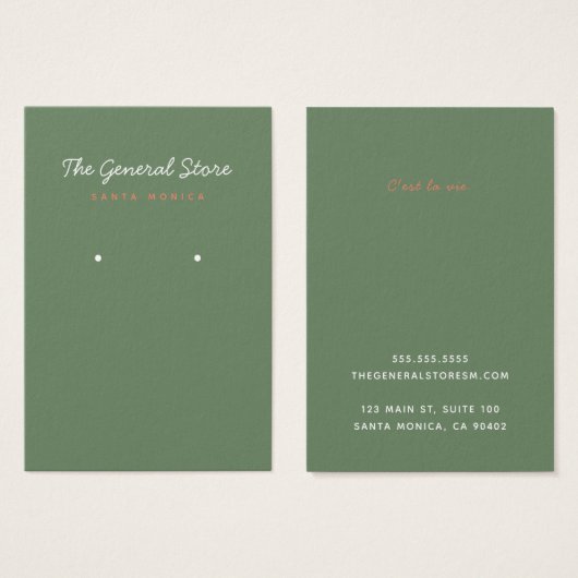 Eenvoudige Kaart voor algemene winkelbestelling (Voorkant /achterkant)