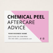 Eenvoudige Kaart voor chemische paling na tercare (Voorkant)