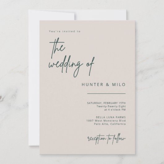 Eenvoudige Kaart voor de aankondiging van de uitno (Voorkant)