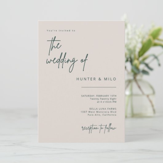 Eenvoudige Kaart voor de aankondiging van de uitno (Staand voorkant)